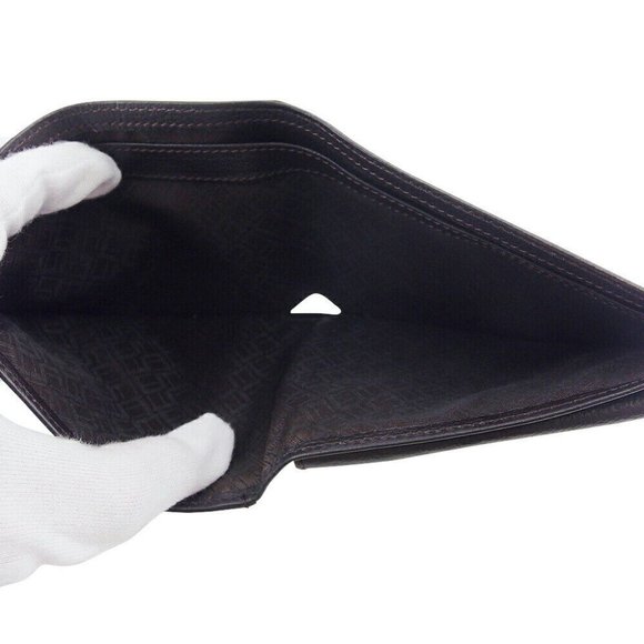 DUNHILL Bi -fold Wallet D8 PVC x Leather Authentic USED - Picture 3 of 11